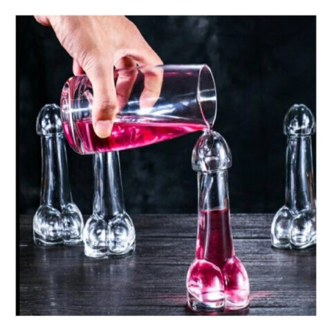 Vaso de vidrio con Forma de Pene Vaso de vidrio con Forma de Pene