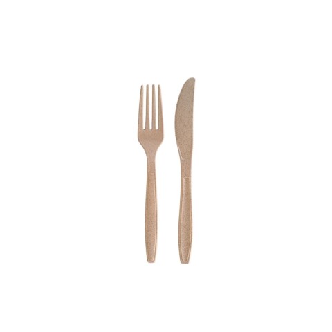 SET TENEDOR Y CUCHILLO BAGAZO ESTUCHE- 500uds Set Tenedor Y Cuchillo Bagazo Estuche- 500uds