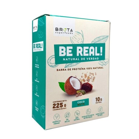 Protein Bar Vegan 5 Unidades Brota Be Real- Sabor Coco Nuts Protein Bar Vegan 5 Unidades Brota Be Real- Sabor Coco Nuts
