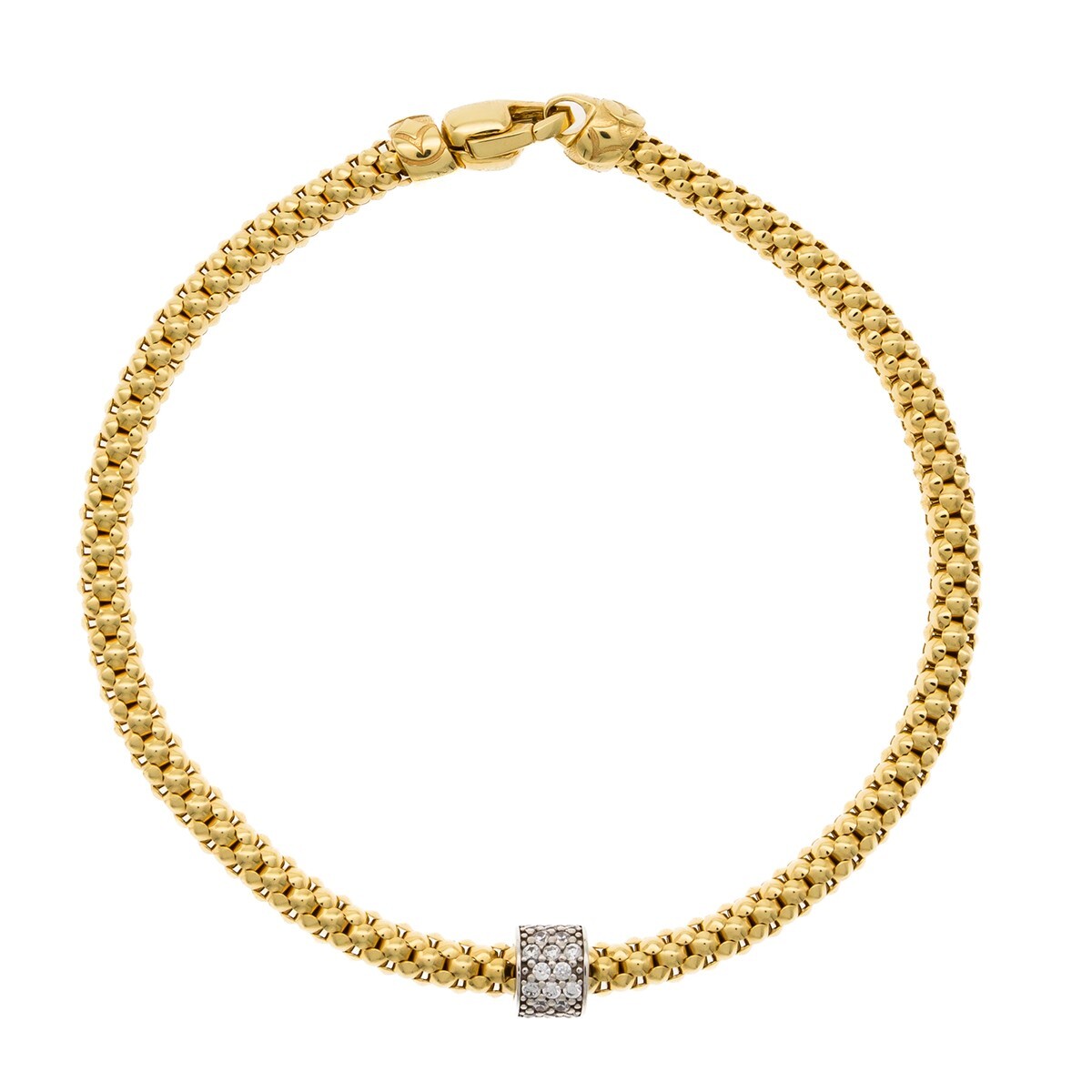 Pulsera de oro 18 ktes con circonias. 
