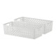 Set x2 Cesto organizador Quadratta calado GS BLANCO