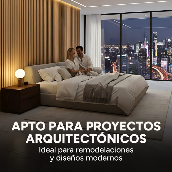 Pack x100 Wpc Simil Madera Wall Panel Lambrin 2.90m x 16.7cm Color Marrón Madera 5