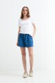 Remera m/c en rib cuello cuadrado BLANCO