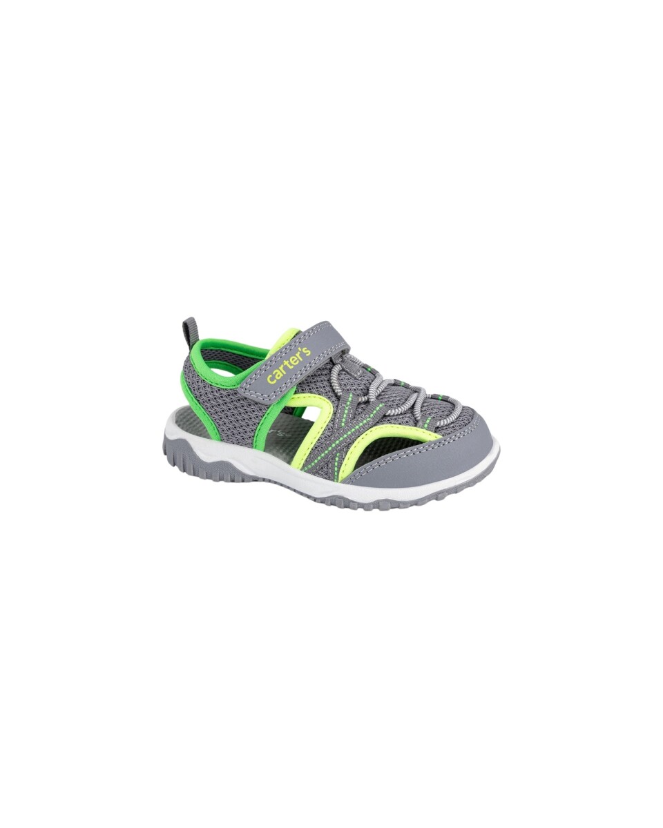 Sandalias deportivas con velcro, grises 