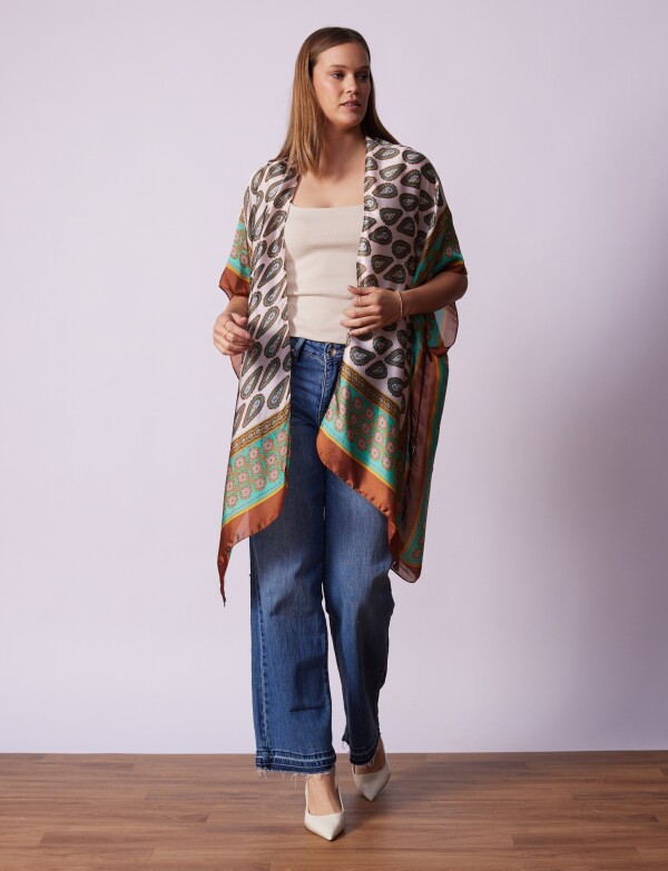 Kimono Arabescos MARRON/MULTI