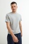 Remera cuello redondo GRIS MELANGE