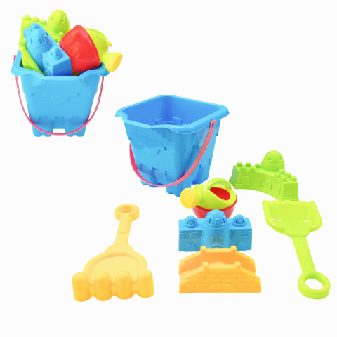 Balde castillo con accesorios de playa Balde Castillo Con Accesorios De Playa