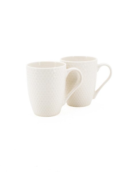 TAZA BLANCA PANAL SET X 2 BLANCO