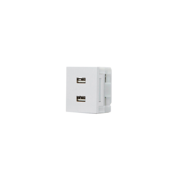 Módulo cargador para dos USB 3,1A blanco puro Sica SK3189