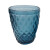 Vaso Vidrio con Relieve 260 ml AZUL