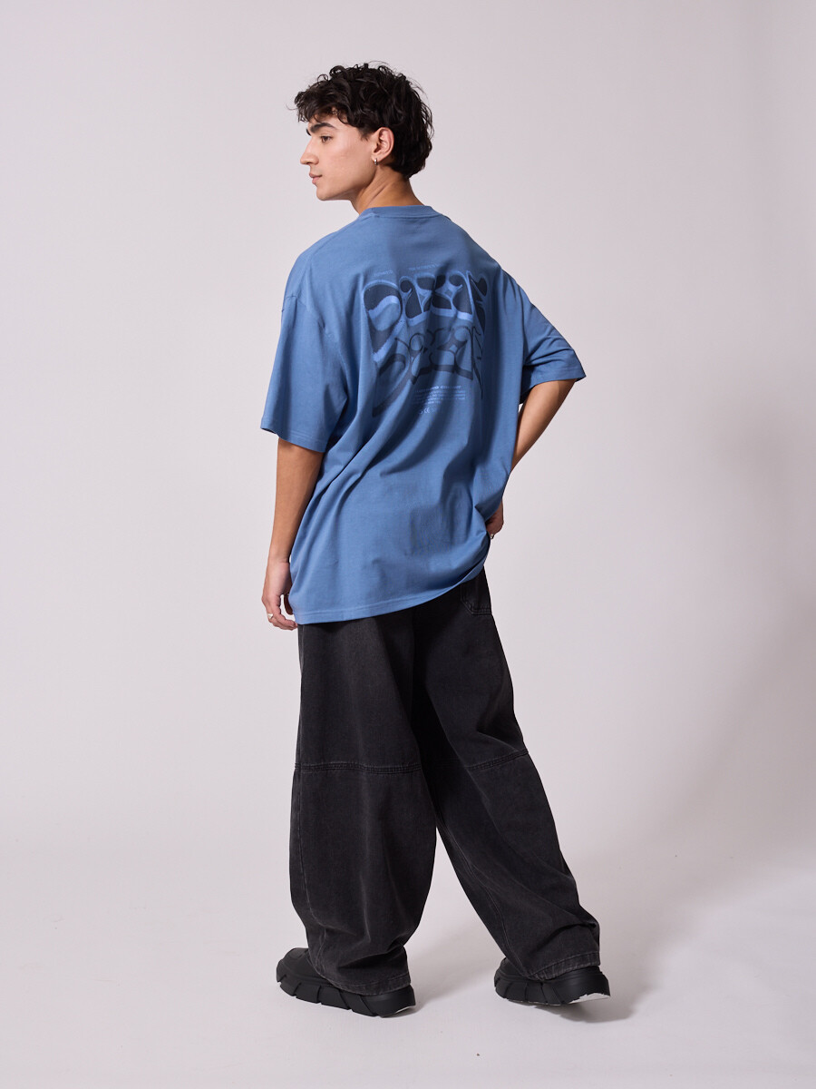 T-SHIRT LUFO DIXIE - Azul Piedra 