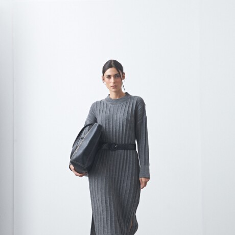 VESTIDO SIMEON Gris Osc Melange