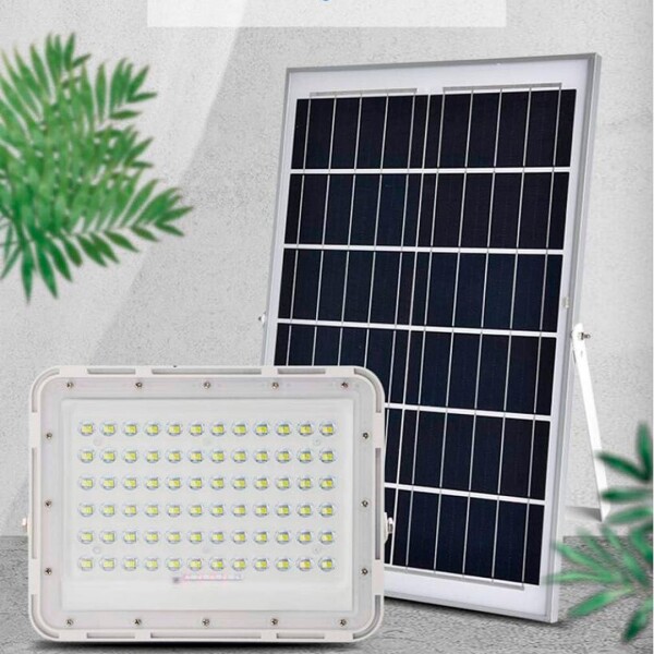 Foco Led Panel Solar 60W Exterior Jardin Luz Fria Reflector Variante Color Blanco