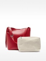 Bolso De Hombro Con Textura rojo