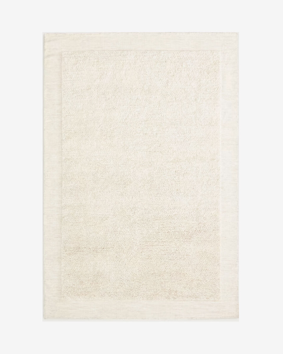 Alfombra Marely de lana blanco 200 x 300 cm 