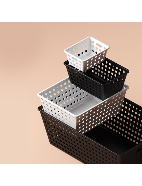 CESTO RECTANGULAR CHICO 18.5x13.5x8CM COZA NEGRO CESTO RECTANGULAR CHICO 18.5x13.5x8CM COZA NEGRO