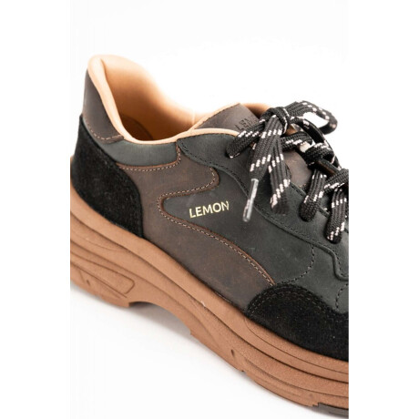Zapato Urbano Con Plataforma Negro