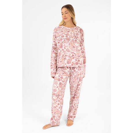 Pijama celina all over Rosado