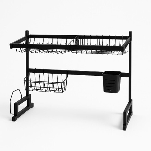 Escurridor De Platos Y Cubiertos Sobre Mesada Escurridor De Platos Y Cubiertos Sobre Mesada