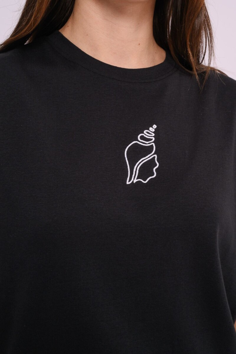 Musculosa estampada Negro
