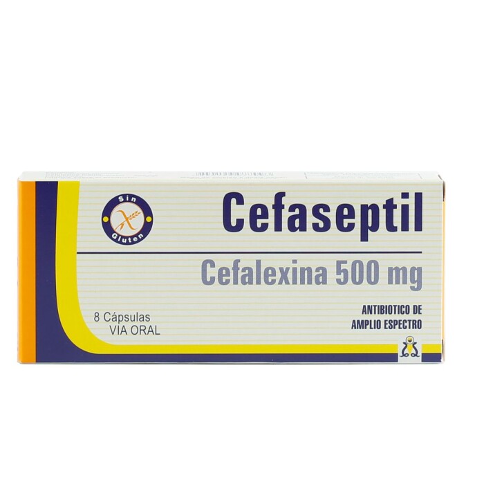CEFASEPTIL 500 MG CJ X 8 CÁPS. única