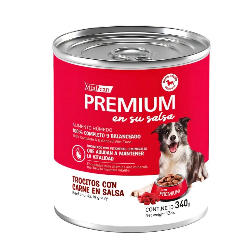 PREMIUM SALSA PATÉ PERRO ADULTO CARNE 340 GR PREMIUM SALSA PATÉ PERRO ADULTO CARNE 340 GR