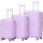 Set X3 Valijas De Viaje Rígidas 4 ruedas 20, 24 y 28 Violeta