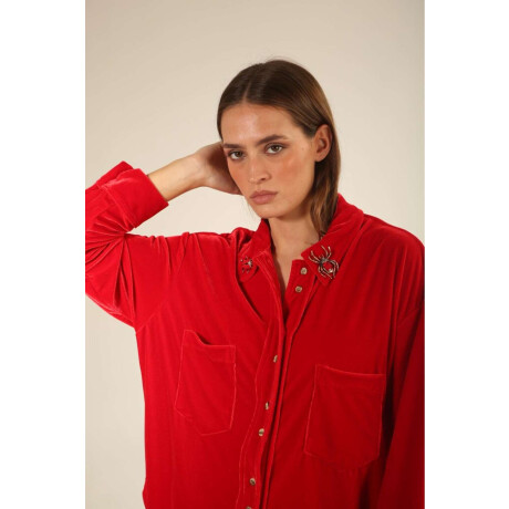 Camisa Bimba Velvet Rojo