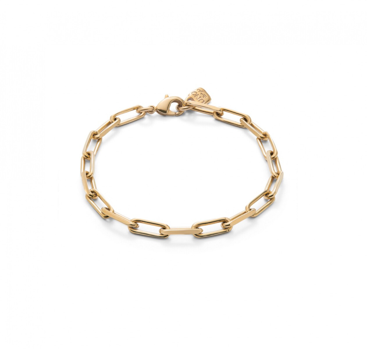 PULSERA DE ESLABONES GRANDES BAÑADA EN ORO 18K - Pulsera 