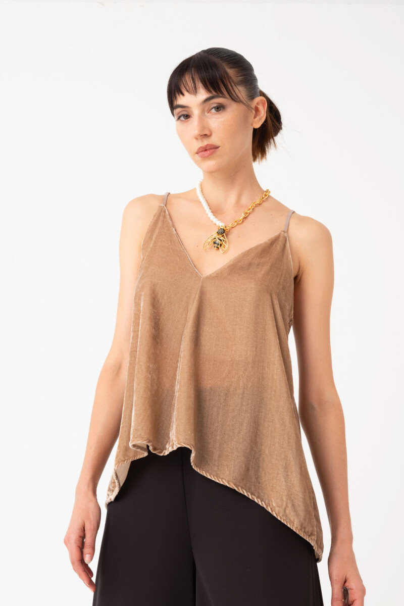 TOP VELVET Beige