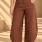 Pantalon barrel Chocolate