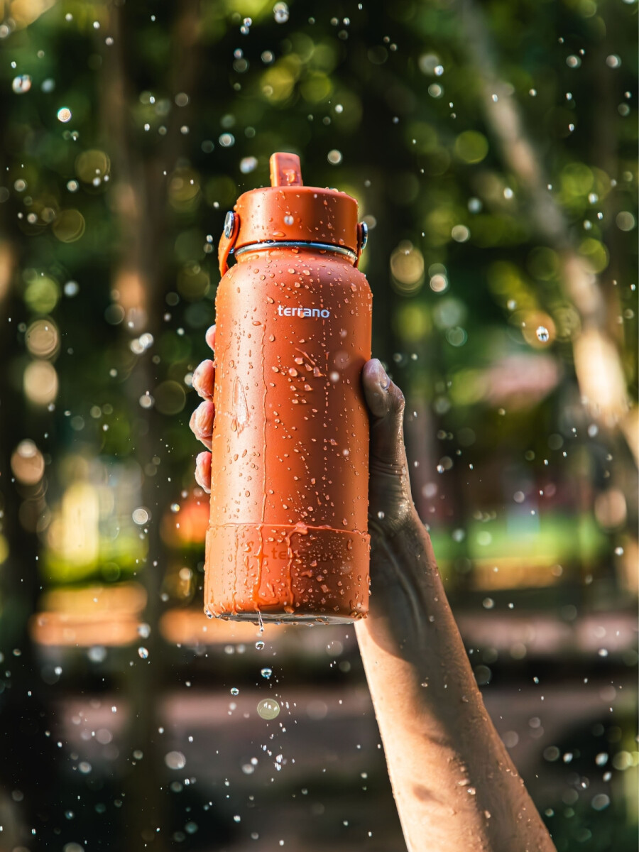 Botella Térmica con Pico 950mL. - Terracota 