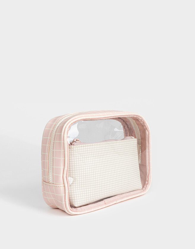 Porta Cosméticos Set De Portacosméticos Rayado - Estampado Rayas