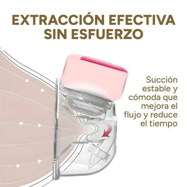 Extractor Maternal Inalambrico 4 Modos 12 Niveles Recargable Color Rosado