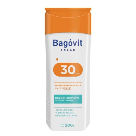 Protector Solar Bágovit Emulsión FPS30 200ml Protector Solar Bágovit Emulsión FPS30 200ml