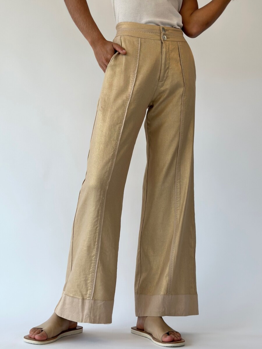 PANTALON METALIZADO CARMELO - DORADO 