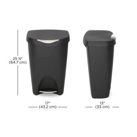PAPELERA 50 L POLIPROPILENO NEGRO 1022666