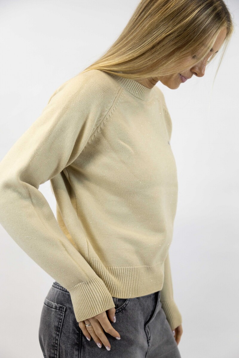 Buzo brillo - Beige 