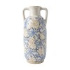JARRON CERAMICA ESTAMP AZUL 38CM Unica