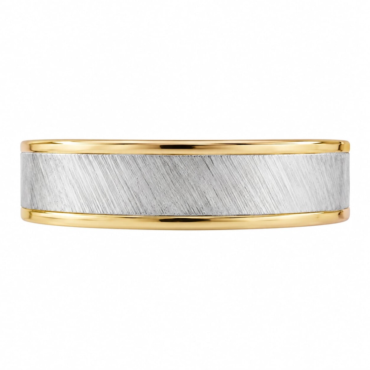 Esclava rayada con borde-Plata y Oro-Sin piedra-ES5018 - sinpiedra 