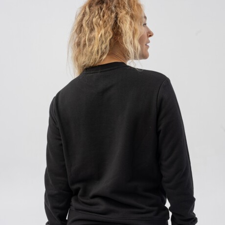 Buzo Menpi Alta Calidad Moda Dama Cuello Redondo Negro S/C