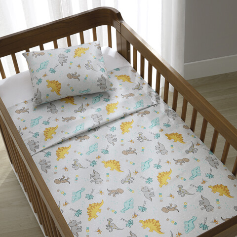Juego Sábanas para Cuna Dohler 100% Algodón DINO BABY