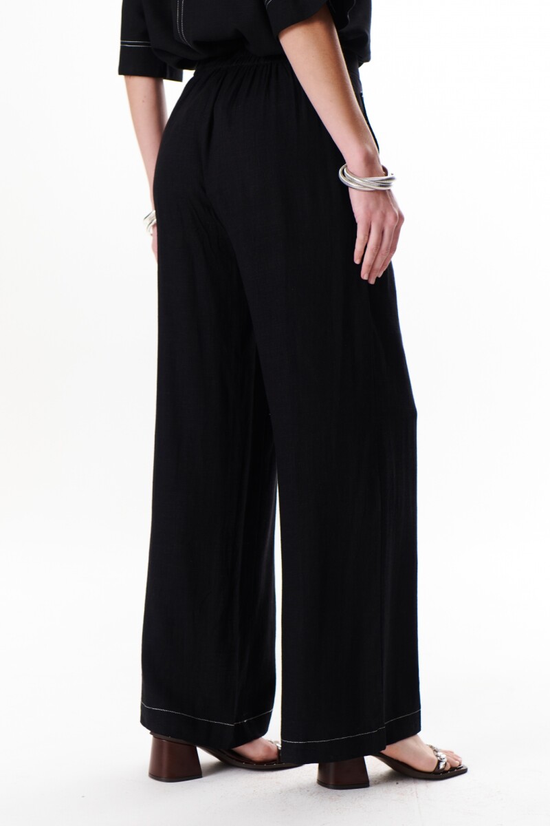PANTALON LINO POCKET NEGRO