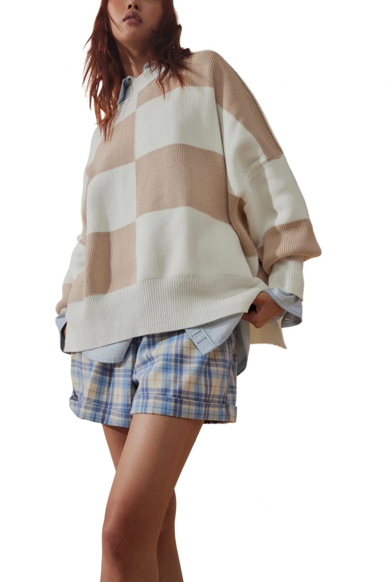 BUZO CHECKER EASY STREET Blanco