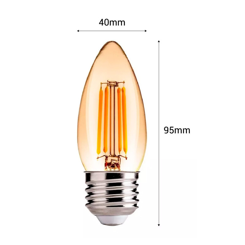 Lampara Filamento Led Vela C35 4W Ultra cálida Lampara Filamento Led Vela C35 4W Ultra cálida