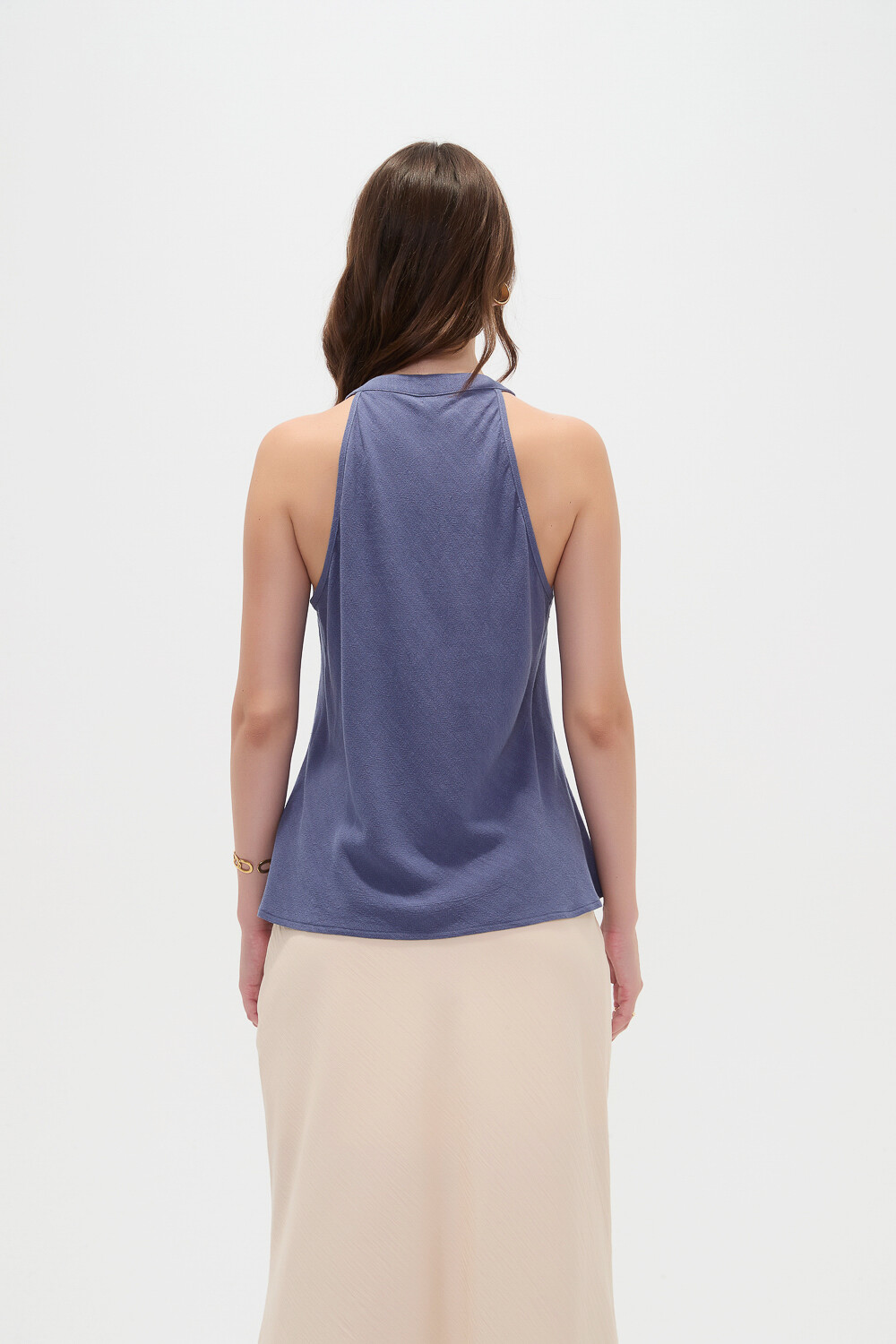 Musculosa Zirel Azul Grisaceo