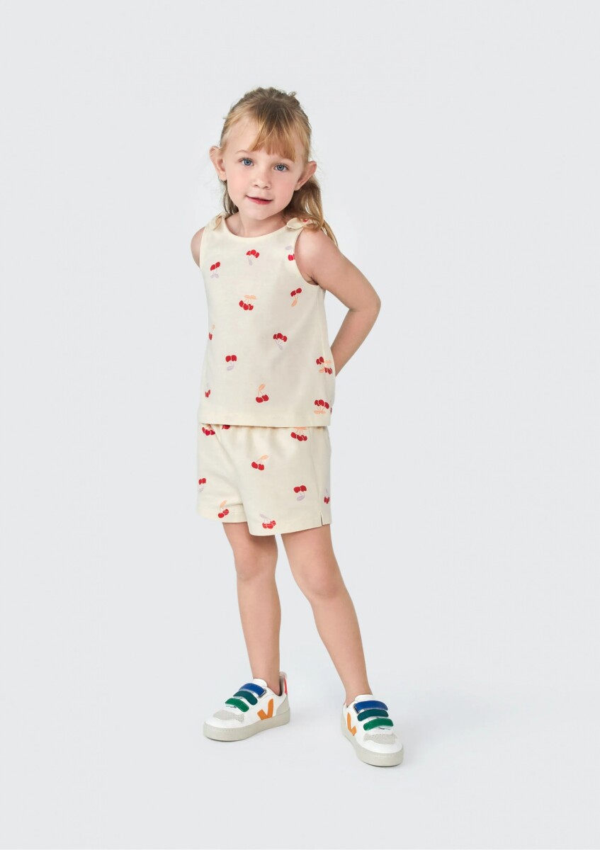 CONJUNTO INFANTIL ESTAMPADO - BEIGE 