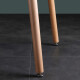 Mesa Eames con patas de madera 80x80 Cm BLANCO