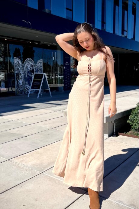 Vestido Eduarda Beige