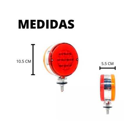 FAROL - DOBLE FAZ 36 LED REDONDO 12-24V AMBAR ROJO - FAROL - DOBLE FAZ 36 LED REDONDO 12-24V AMBAR ROJO -